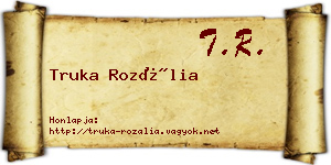 Truka Rozália névjegykártya